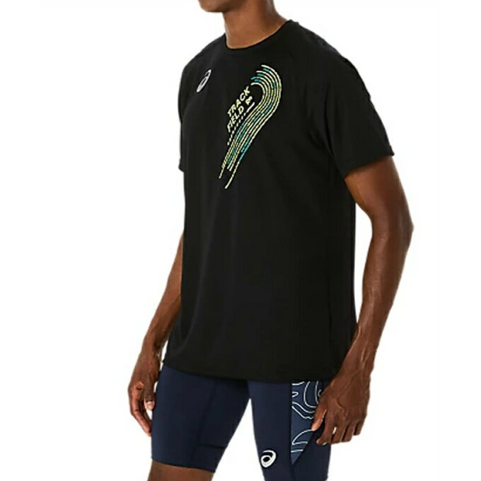 �����å��� Φ�� ������ ȾµT����� ��� �ȥ�å�����ե��å����硼�ȥ��꡼�֥ȥå� TRACK GRAPHIC SHORT SLEEVE TOP 2091A749-001 asics