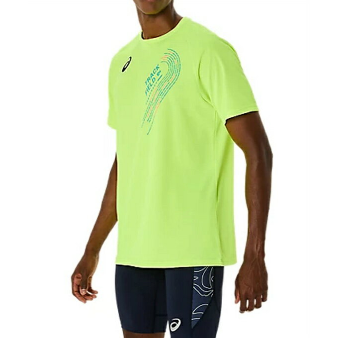 �����å��� Φ�� ������ ȾµT����� ��� �ȥ�å�����ե��å����硼�ȥ��꡼�֥ȥå� TRACK GRAPHIC SHORT SLEEVE TOP 2091A749-751 asics