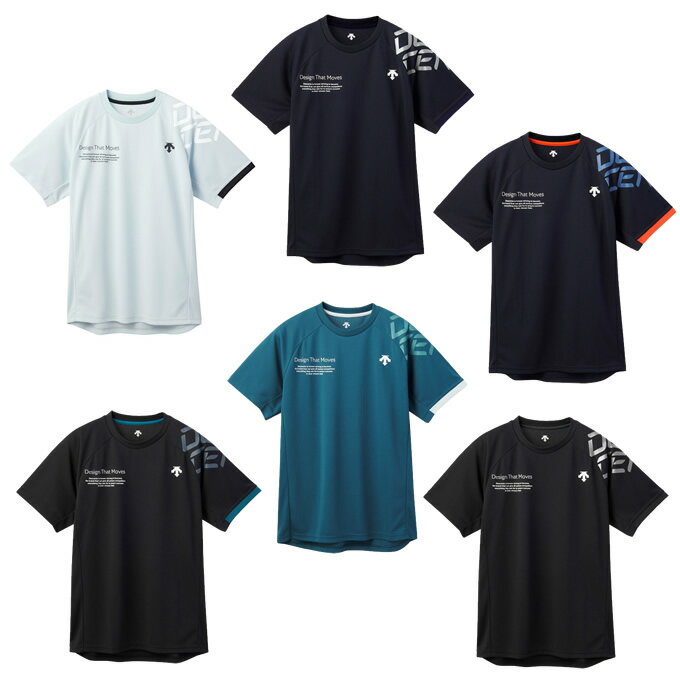DESCENTE （デサント） バレーボール ゲームシャツ・パンツ 長袖バレーボールシャツ 【ブラック×ブルー】 DVB-5213WB BKBL プラクティクスシャツW 半袖シャツ ブラック 黒 23SS {NP}