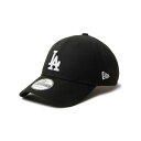 ニューエラ ゴルフ キャップ メンズ 9FORTY MLB Woven Label ロサンゼルス・ドジャース ブラック 14388677 NEW ERA