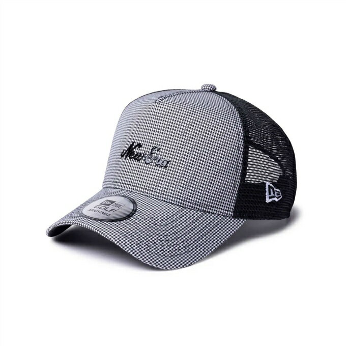 NEW ERA ニューエラ キャップ 白×黒 千鳥格子柄 ロゴ刺しゅう