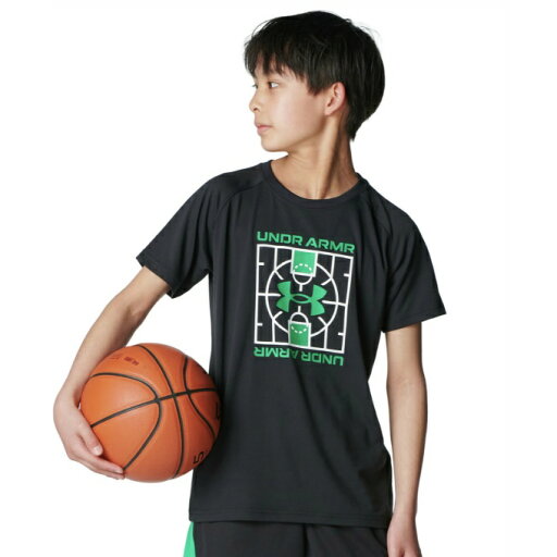 アンダーアーマー バスケットボールウェア 半袖シャツ ジュニア UA Tech Logo Short Sleeve T-Shirt 6001286-001 UNDER ARMOUR アンダーアーマー バスケットボールウェア 半袖シャツ ジュニア UA Tech Logo Short Sleeve T-Shirt 6001286-001 UNDER ARMOUR