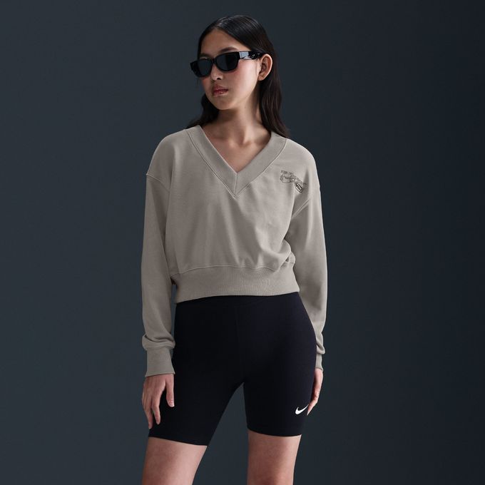 【全品対象最大10％OFF！11/20 20:00～11/27 1:59】ナイキ スウェットトレーナー レディース NSW PHNX FLC Vネック フェニックス フリース HV4857-009 NIKE