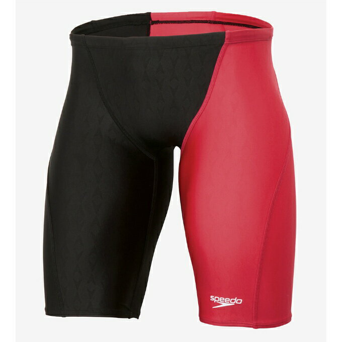 【WA承認モデル】マスターズスイマーのための、透けにくい安心感のあるメンズジャマーです。 リサイクルポリエステル糸を使用した環境配慮型素材「FLEX Σν(フレックス・シグマ・ニュー)」を採用。手持ち感をもたせた安心感のある厚みと高いキックバック性。優れた伸縮性とフィット感がスイマーのアクティブな泳ぎをサポート。高いはっ水性が軽量感をキープします。 股関節に沿った切り替え設計が脚の動きをスムーズにし、ステッチによる肌擦れを軽減。膝上までのレッグ丈(4分丈)です。 ※「FINA承認」は「WORLD AQUATICS承認」へ名称が変更となりました。 ※「FINA承認」マークでも大会の出場は可能です。 ■カラー：KR ( ブラック×レッド ) ■サイズ： S ( 身長/160-170cm、ウエスト/71-77cm、チェスト/86-90cm ) M ( 身長/165-175cm、ウエスト/75-81cm、チェスト/90-94cm ) L ( 身長/170-180cm、ウエスト/79-85cm、チェスト/94-98cm ) O ( 身長/175-185cm、ウエスト/83-89cm、チェスト/98-102cm ) ■実寸サイズ： S ( ウエスト幅/25cm、ワタリ/15cm、股下/23cm、脇丈/36cm、裾幅/15cm ) M ( ウエスト幅/26cm、ワタリ/16cm、股下/24cm、脇丈/38cm、裾幅/15cm ) L ( ウエスト幅/28cm、ワタリ/17cm、股下/25cm、脇丈/40cm、裾幅/16cm ) ※製品によって仕上りサイズに多少の誤差がありますのでご了承下さい。 ■素材： FLEX Σν(ポリエステル84%、ポリウレタン16%) ■原産国：中国 ※返品不可となります。 検索ワード：競泳用水着 競泳パンツ スイムウェア ハーフスパッツ