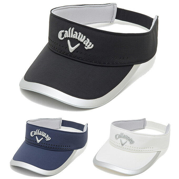 キャロウェイ ゴルフ サンバイザー レディース タフタパンチングバイザー C25191206 Callaway