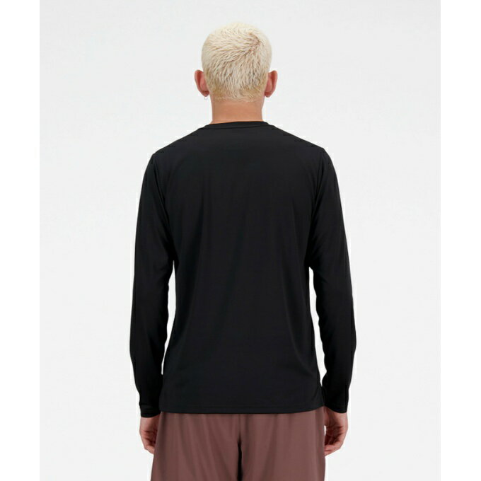 ニューバランス ランニングウェア Tシャツ 長袖 メンズ ESS 長袖T MT41225 BK new balance 3