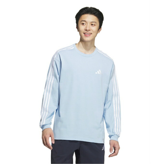 楽天ヒマラヤ楽天市場店【全品最大10％OFF！6/22 20:00〜6/27 1:59】アディダス Tシャツ 長袖 メンズ エッセンシャルズ プラス ルーズフィット スリーストライプス 長袖Tシャツ JW6938 JUP88 adidas