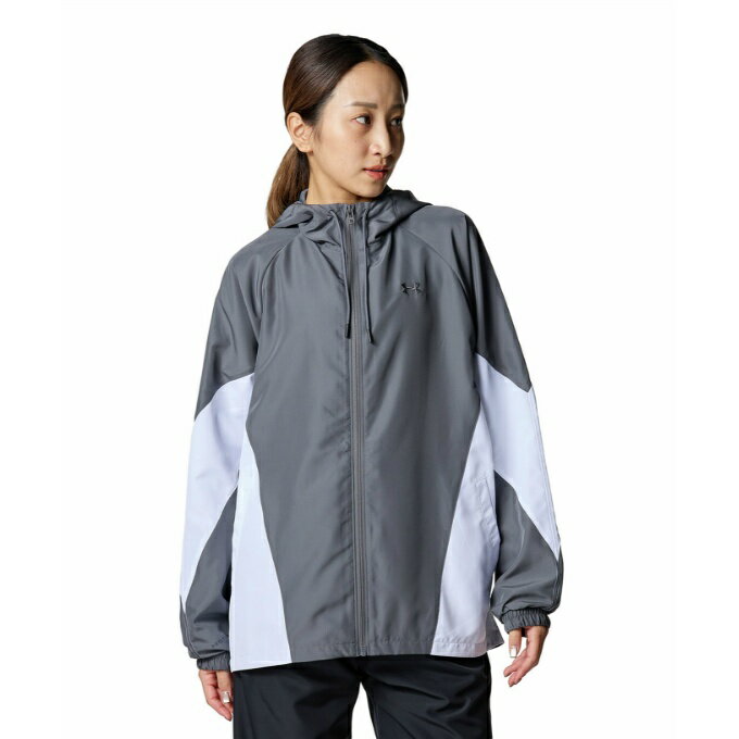 アンダーアーマー ウインドブレーカー ジャケット レディース UA MESH LINER WOVEN FULL ZIP HOODIE 6001385-025 U...