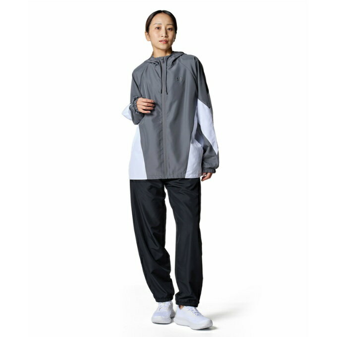 アンダーアーマー ウインドブレーカー ジャケット レディース UA MESH LINER WOVEN FULL ZIP HOODIE 6001385-025 UNDER ARMOUR