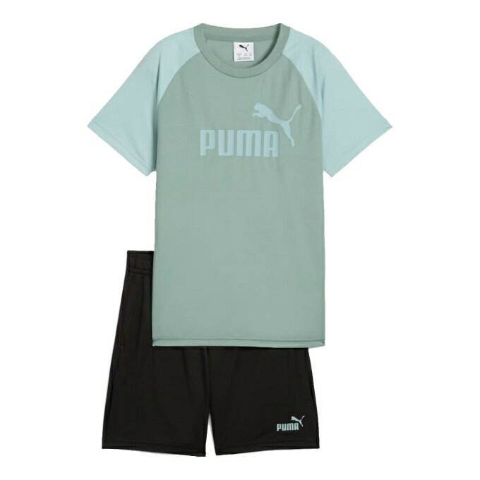 プーマ Tシャツ 上下セット ジュニア ボーイズ ESS NO. 1 ロゴ ポリ 半袖 Tシャツ & ショーツ 687868-3..