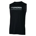 【全品対象最大10%OFF!2025年8月4日20:00~8月11日1:59】 アンダーアーマー Tシャツ ノースリーブ ジュニア UA TECH BLUR LOGO SLEEVELESS SHIRT 1390448-001 UNDER ARMOUR