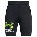 【全品最大10%OFF!6/22 20:00~6/27 1:59】アンダーアーマー 7分丈パンツ ジュニア UA TECH LOGO SHORTS 1383333-004 UNDER ARMOUR