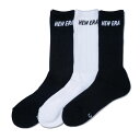 ニューエラ NEW ERA ソックス メンズ レディース ジュニア クルー 3ペア 14518178 SOCKS