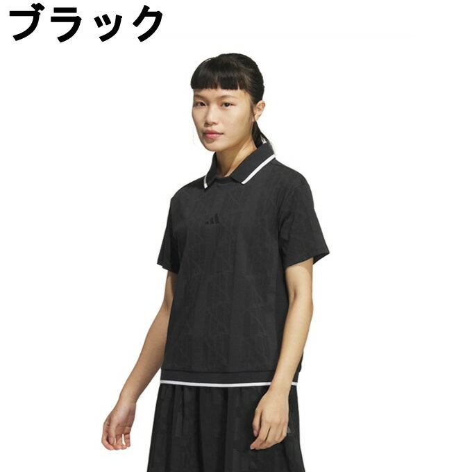 アディダス ゴルフウェア 半袖シャツ レディース ビヨンド ザ コース ジャガードBOS ロゴ 半袖ポロ KTN34 adidas