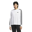 アディダス Tシャツ 長袖 レディース エッセンシャルズ プラス スリーストライプス 長袖Tシャツ JW4496 JUP43 adidas(4)