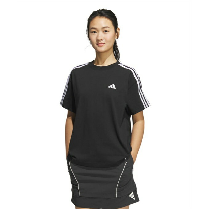 アディダス Tシャツ 半袖 レディース エッセンシャルズ プラス スリーストライプス 半袖Tシャツ JW4499 JUP44 adidas