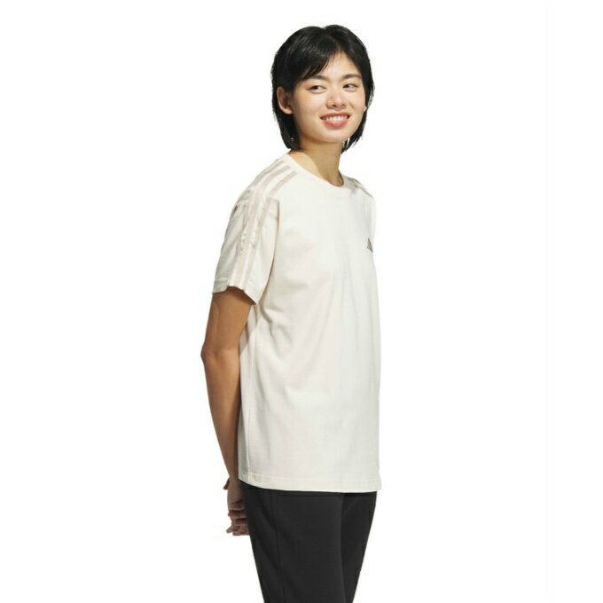 アディダス Tシャツ 半袖 レディース エッセンシャルズ プラス スリーストライプス 半袖Tシャツ JW4501 JUP44 adidas