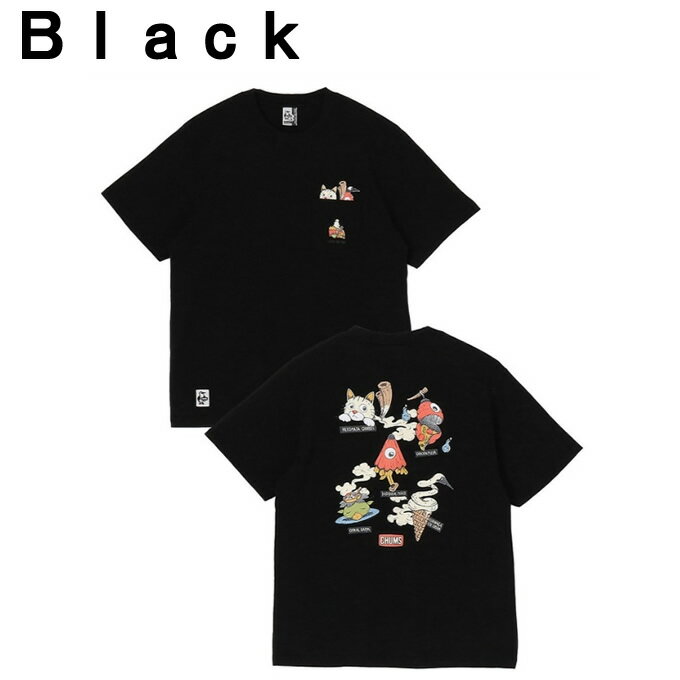 チャムス CHUMS Tシャツ 半袖 メンズ アンチバグフードヨーカイポケットTシャツ CH...