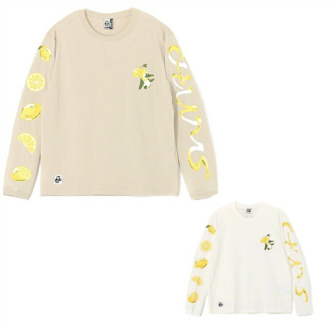 爽やかなレモンをモチーフにしたロングスリーブTシャツ ■デザイン： 今季のグラフィック、CHUMS Lemonを落とし込んだロングスリーブTシャツ。程よくゆとりのあるボックスシルエットで、袖口にはリブを配備。フロントにはレモンをかぶったブー...