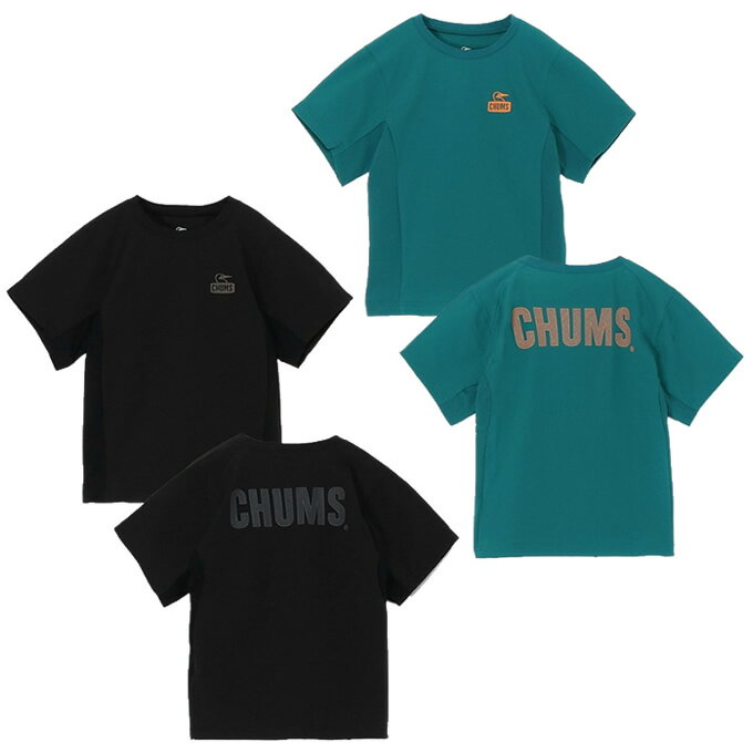 乐天商城 - チャムス CHUMS Tシャツ 半袖 ジュニア キッズエアトレイルストレッチチャムスTシャツ CH21-1358