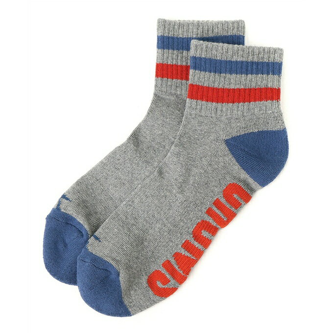 チャムス CHUMS ソックス メンズ レディース 3Pラインクルーソックス 3P Line Crew Socks CH06-1128-Gray