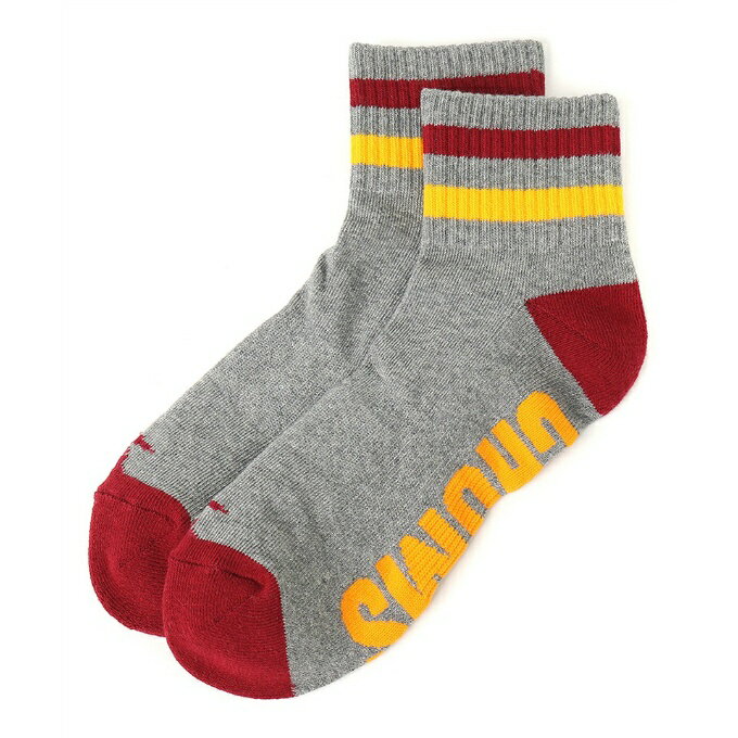 チャムス CHUMS ソックス メンズ レディース 3Pラインクルーソックス 3P Line Crew Socks CH06-1128-Gray