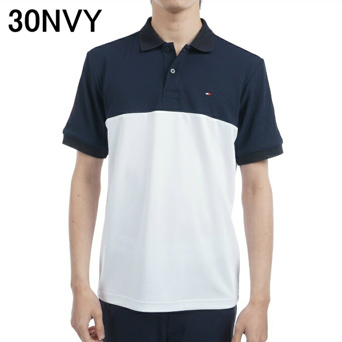 トミーヒルフィガーゴルフ TOMMY HILFIGER GOLF ゴルフウェア ポロシャツ 半袖 メンズ カラーブロック 半袖ポロシャツ THMA528 【2025年春夏モデル】