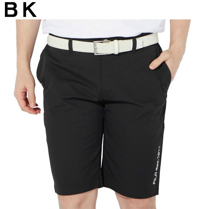 フィラ ゴルフ パンツ メンズ ショートパンツ 744326 シンプル ワンポイント ブラック ホワイト ライトグレー M〜3L FILA【ご自宅配送限定】‥