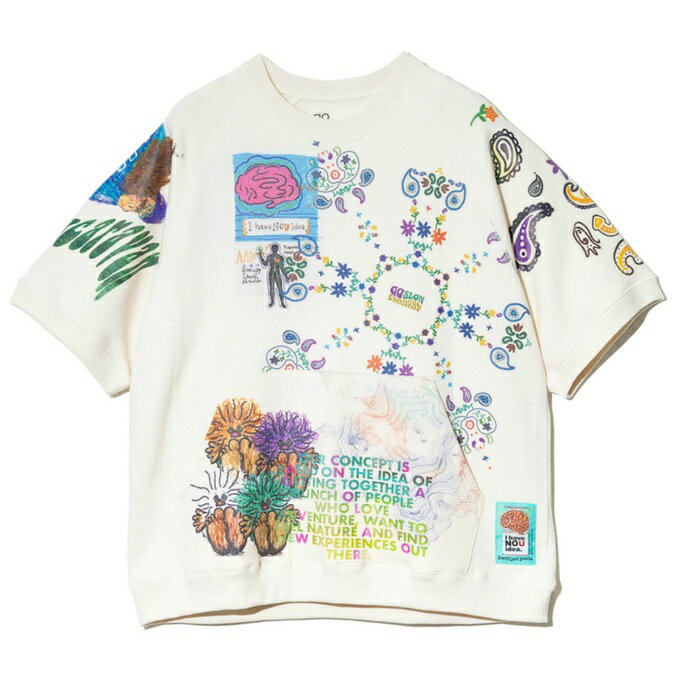 ゴースローキャラバン Go Slow Caravan Tシャツ 半袖 メンズ UNIQUEインレイ 落書きMIX ラグラン TEE 342603のサムネイル