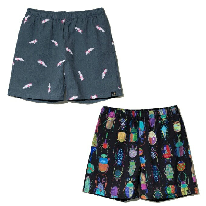 ゴースローキャラバン(Go Slow Caravan) ショートパンツ メンズ レディース ストレッチサッカー総柄プリントイージーショーツ 346126