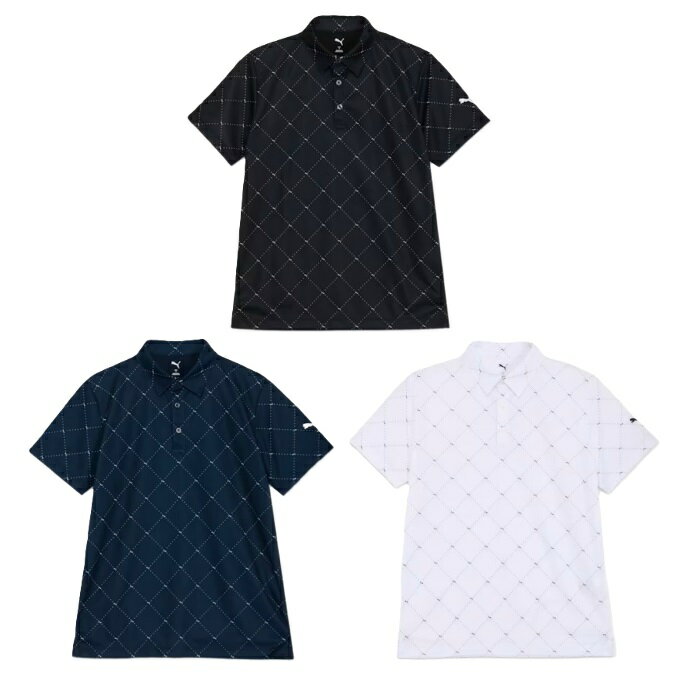 【全品対象最大10%OFFクーポン 2025/11/30 0:00〜12/11 1:59】プーマ ゴルフウェア ポロシャツ 半袖 メンズ ゴルフ SB アーガイ...