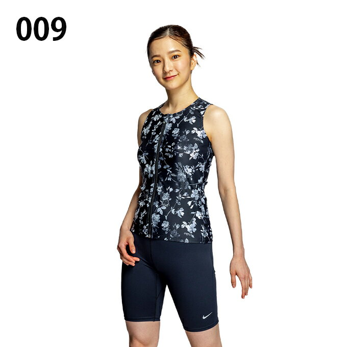 ナイキ NIKE フィットネス水着 セパレート レディース 総柄フルジップセパレーツ 2...