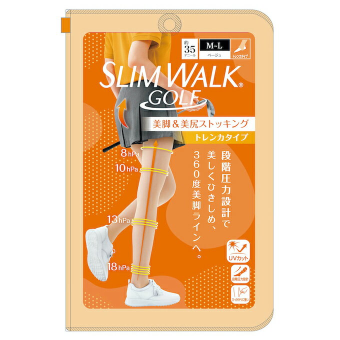 【6月11日1:59まで！全品最大10％OFF】スリムウォーク SLIM WALK ゴルフ ソックス SLIM WALK GOLF 美脚＆美尻ストッキング M-L SWG007 【2025年春夏モデル】のサムネイル