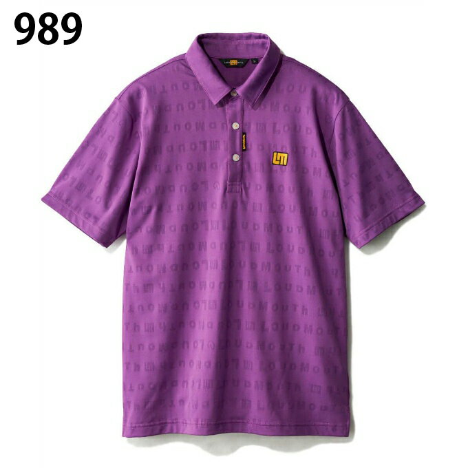ラウドマウス LOUDMOUTH ゴルフウェア 半袖シャツ メンズ ストレッチメッシュ無地配色半袖シャツ 765603【ご自宅配送限定】‥