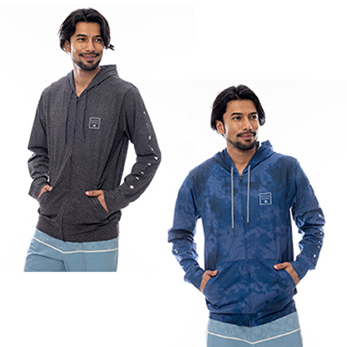 ビラボン BILLABONG ラッシュガード 長袖 メンズ LSラッシュZIPUP 日焼け予防 夏用 冷感 ひんやり 涼しい 紫外線防止 水着 海水浴 プール 水泳 BF011860