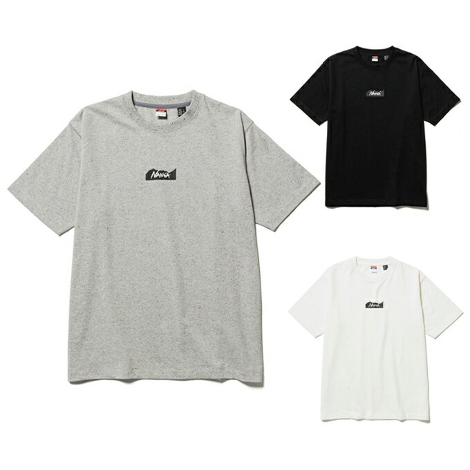 ベーシックで着回しやすい、ナンガ人気のマウンテンロゴTシャツ ■カラー：GRY、BLK、WHT ■サイズ： S ( 身幅/54cm、着 ( 身 ) 丈/66cm、肩幅/46cm、袖丈/21cm、裄丈/44cm ) M ( 身幅/57cm、着 ( 身 ) 丈/69cm、肩幅/48cm、袖丈/22cm、裄丈/46cm ) L ( 身幅/60cm、着 ( 身 ) 丈/72cm、肩幅/50cm、袖丈/23cm、裄丈/48cm ) XL ( 身幅/63cm、着 ( 身 ) 丈/75cm、肩幅/52cm、袖丈/24cm、裄丈/50cm ) ※製品によって仕上りサイズに多少の誤差がありますのでご了承下さい。 ■素材：ポリエステル50％、綿47％、レーヨン3％ ■特長： ・スタンダードフィット/定番の快適な着用感 ・春夏の大定番になっているマウンテンロゴTシャツ ・レギュラーフィットでトレンドに左右されず長く着られるシルエット ・ ラグランスリーブで動きやすく、肩まわりもすっきり ・ ミニマルな中にもナンガらしさが光る、ナンガロゴプリント ■原産国：中国 検索ワード：アウトドアウェア トレッキングウェア 半そで ショートスリーブ