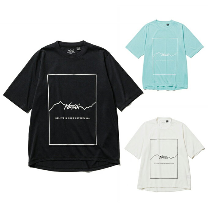 ナンガ NANGA Tシャツ 半袖 メンズ ドライMIX フレームロゴ 半袖 T N2500-1M509A