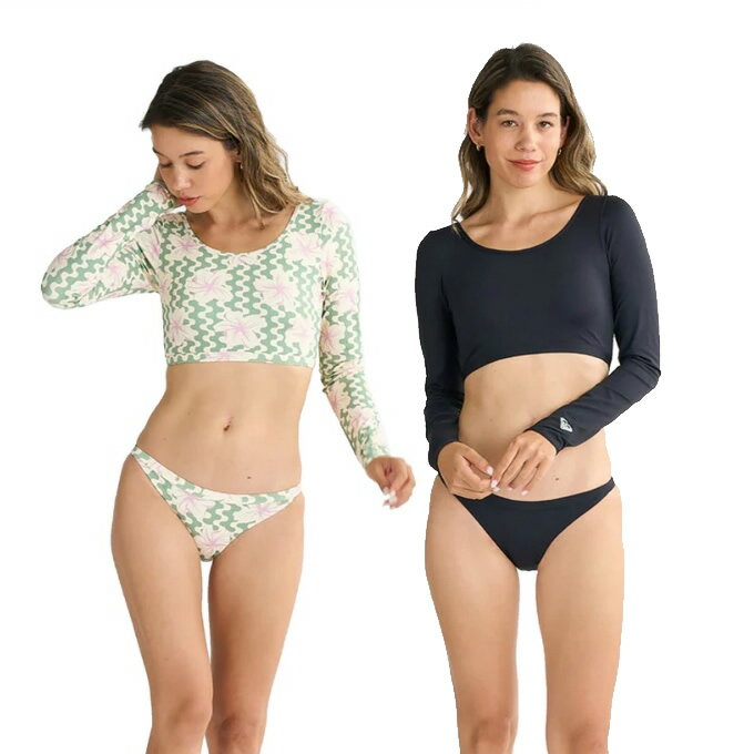 ロキシー ROXY 水着 ビキニ レディース PARTY WAVES L/S BIKINI ウィメンズ 長袖ラッシュガード ボトムセット RSW251006