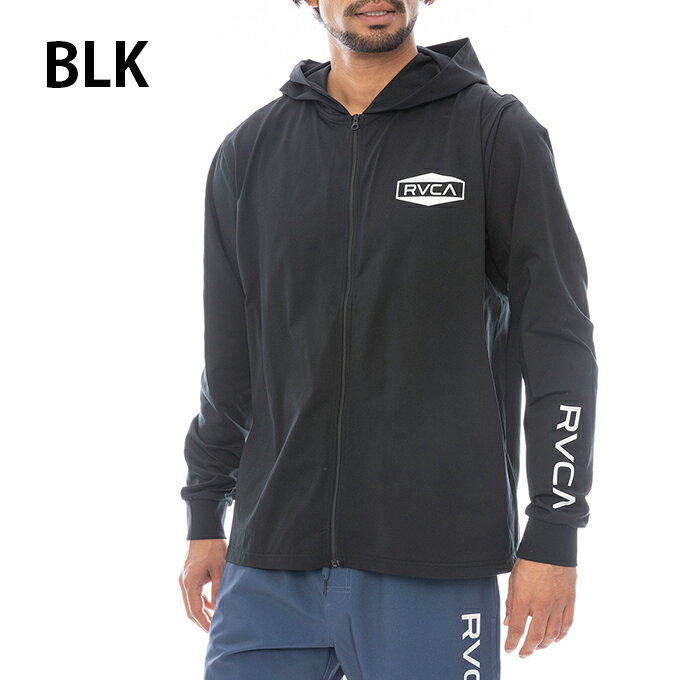 ルーカ RVCA ラッシュガード 長袖 メンズ L Sラッシュパーカー 日焼け予防 夏用 冷...