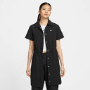 ナイキ ポロシャツ 半袖 レディース NSW ウーブン半袖シャツワンピース HJ1145-010 NIKE