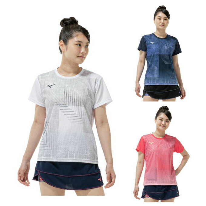 ミズノ MIZUNO バドミントンウェア ゲームシャツ レディース ドライエアロフローゲームシャツ 62JAC711