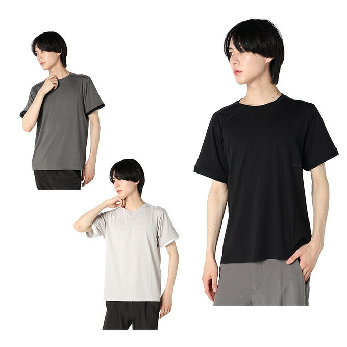 ■カラー：DarkGray、IceGray、Black ■サイズ：S、M、L、O、XO ■素材： 本体：ポリエステル62%、綿33%、ポリウレタン5% メッシュ部分：ポリエステル100% ■原産国：中国 検索ワード：スポーツウェア トレーニングウェア 半そで 機能Tシャツ