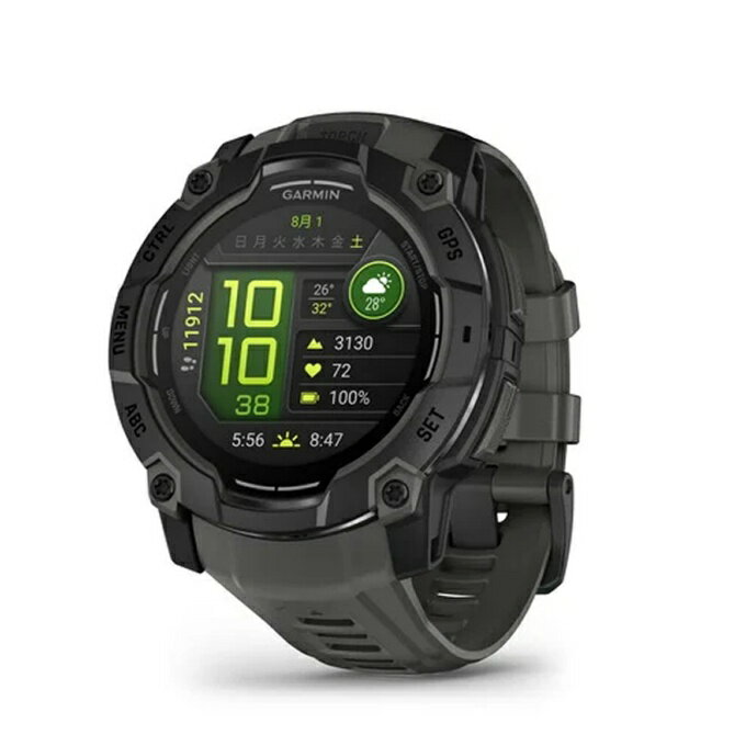 【条件達成で最大10万ポイント獲得のチャンス！4/20〜4/30】ガーミン GARMIN ランニング 腕時計 GPS付 Instinct 3 AMOLED タフネスGPSウォッチ 010-03020-30