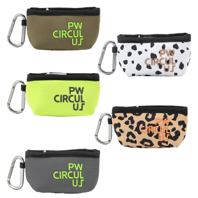 水濡れOK！人気のネオプレン素材のボールポーチが入荷 【DETAIL】 フロントのロゴと内側のバイカラー配色はPW CIRCULSのイメージで別注しています。 ゴルフボールが2個収まるサイズです。カラナビ付きなのでバッグやベルトにもつけられます。 新仕様のポイント/ロゴのデザインを変更して、人気カラーを再入荷！ 【MATERIAL】 ウエットスーツ等に使われるネオプレン生地は軽くてクッション性があり水濡れOK！！ ■カラー： 004GRAY ( グレー系 ) 054KAHKI ( カーキ系 ) 062LIME ( ライトグリーン系 ) 501ダルメシアン ( ホワイト系 ) 533LEOPARD ( ベージュ系5 ) ■サイズ：F ( 高さ/7.0cm、マチ/5.0cm、上部幅/12.0cm、下部幅/9.5cm ) ※製品によって仕上りサイズに多少の誤差がありますのでご了承下さい。 ■素材：ポリエステル ■原産国：中国 ※商品画像はサンプルを使用しているため、実際にお届けする商品と色味やサイズ、細部のデザイン等の仕様が異なる場合がございます。予めご了承ください。 検索ワード：バッグ かばん 鞄 小物入れ 小分け マルチケース