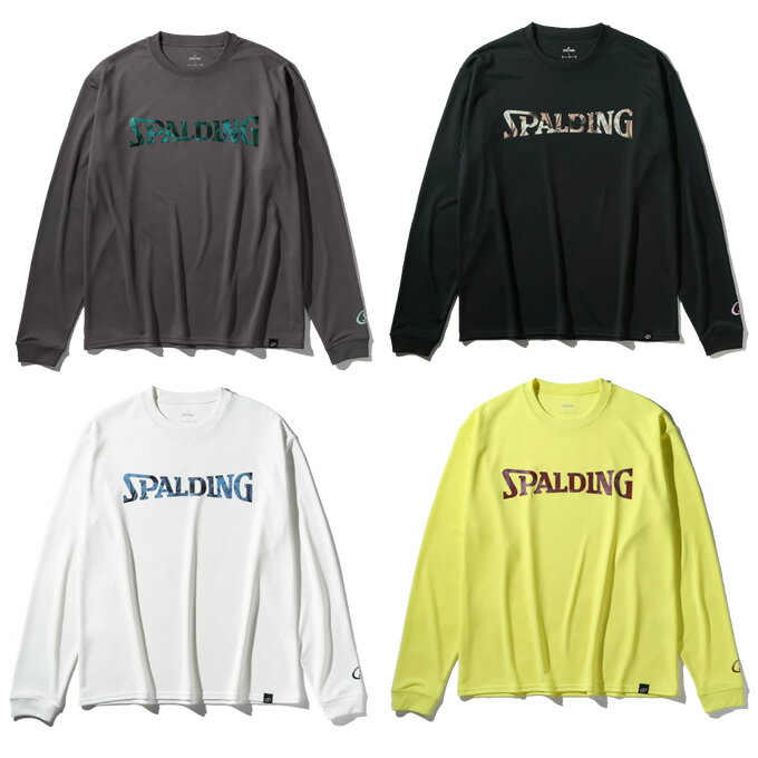 【6月10日限定！条件達成で最大6000ポイント還元！】スポルディング(SPALDING) バスケットボール 長袖シャツ メンズ ボールプリント インザダーク LS T SMT25126