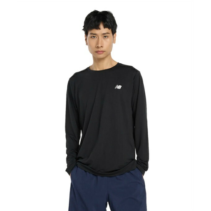 ニューバランス(new balance) スポーツウェア 長袖 メンズ Sport Linear Long Sleeve スポーツ リニア ロングスリーブ AMT53407-BK