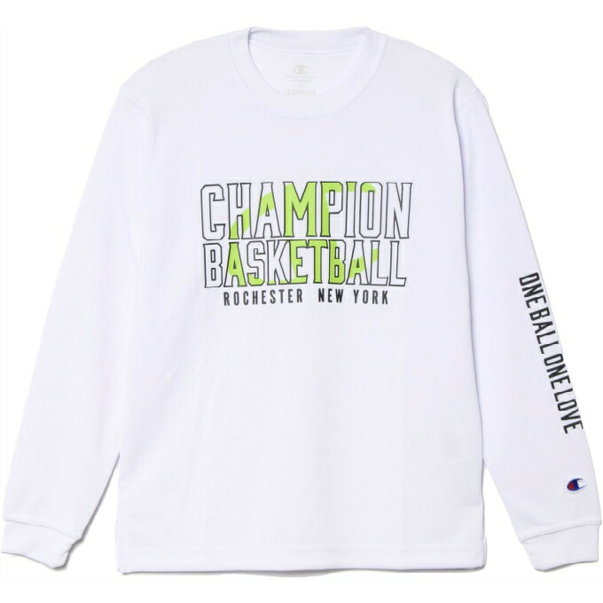 チャンピオン(Champion) バスケットボール 長袖シャツ ジュニア ミニ ロングスリーブTシャツ 25FW BASKETBALL CK-CB418-010