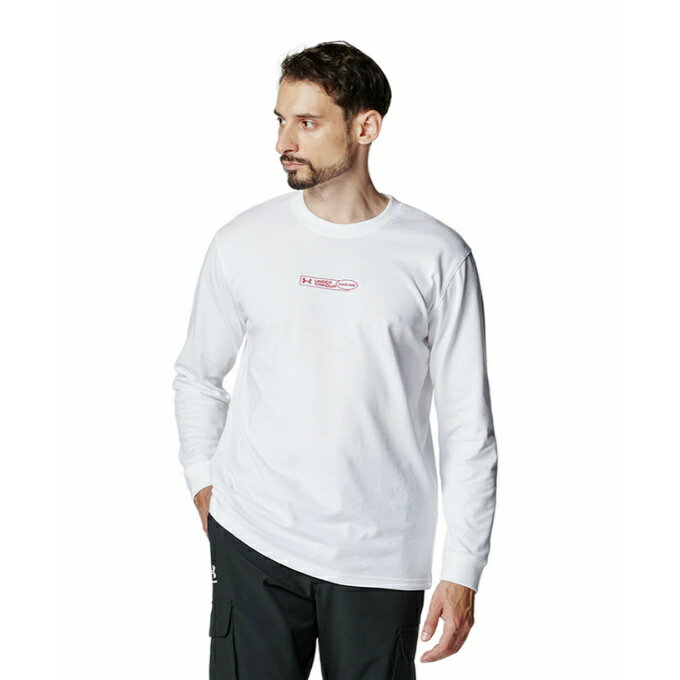 乐天商城 - アンダーアーマー(UNDER ARMOUR) Tシャツ 長袖 メンズ UA HEAVYWEIGHT LOGO GRAPHIC LONG SLEEVE T-SHIRT 6007833-100