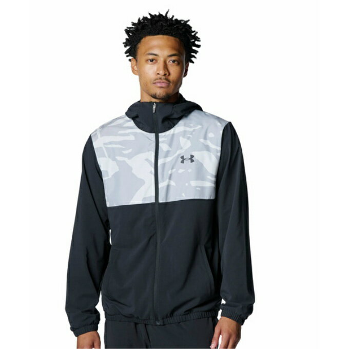������������ޡ� ��� ������ɥ֥졼�������㥱�å� ��� UA WOVEN FULL-ZIP HOODED JACKET 6007975-035 UNDER...
