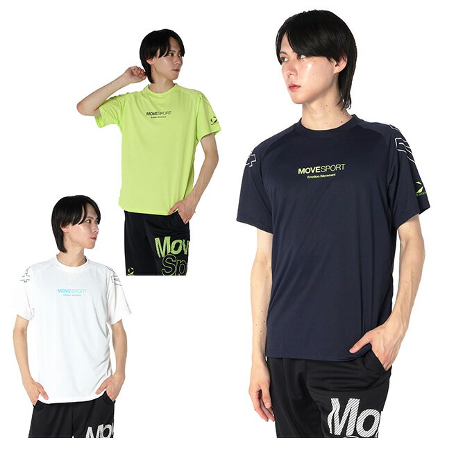 ムーブスポーツ(MoveSport) Tシャツ 半袖 メンズ ミニリップ ロゴ 機能T ST5FHT03M
